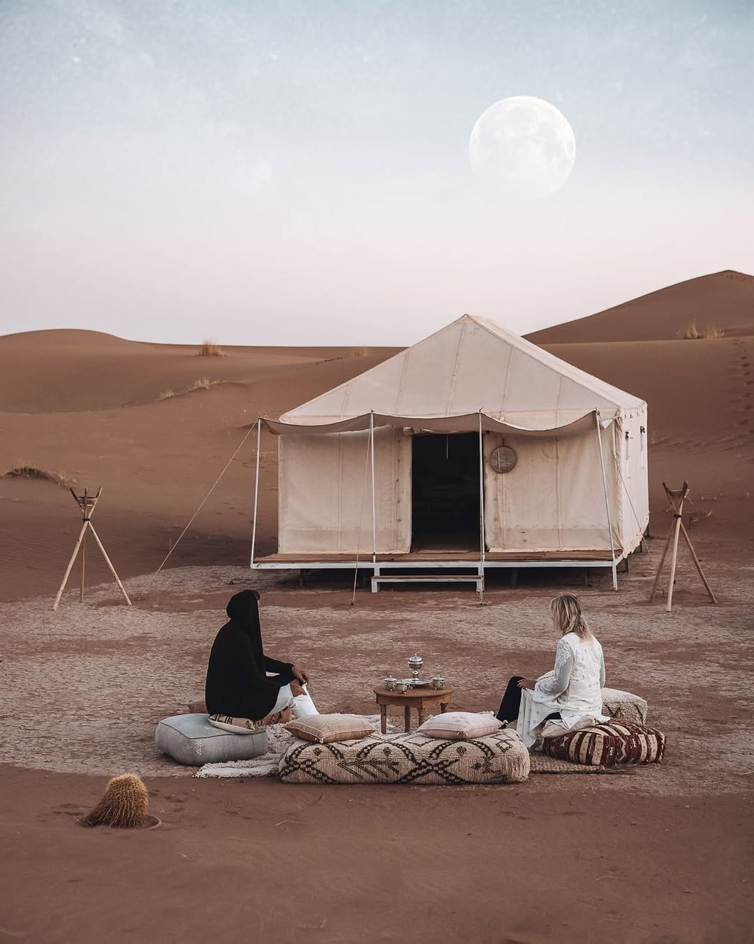 Sahara desert luxury camp Morocco