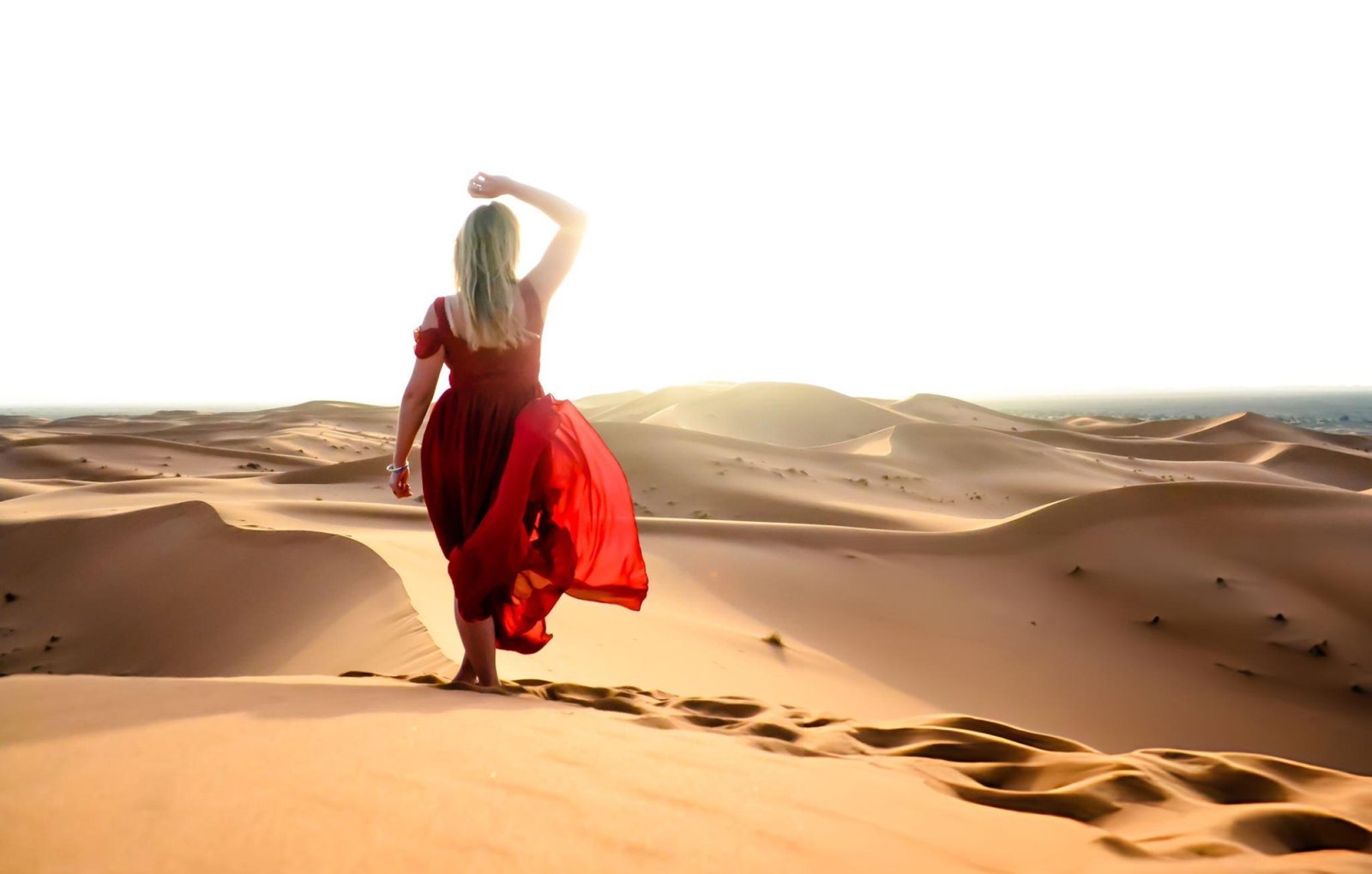 Solo female traveler exploring the medina of Marrakech, Morocco