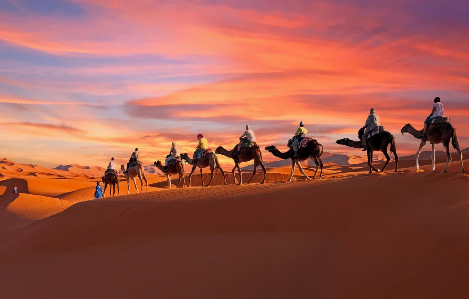 Merzouga desert dunes during a Morocco tour from Marrakech
