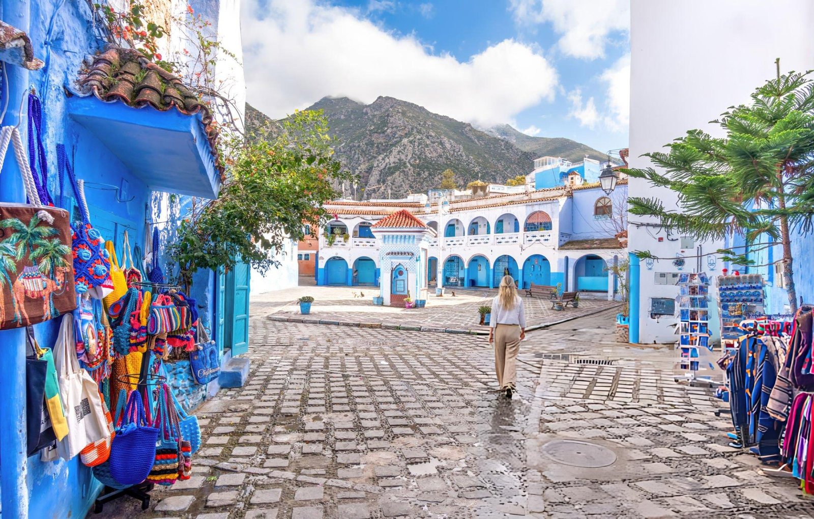 Chefchaouen blue-painted old town in the Rif Mountains, Morocco