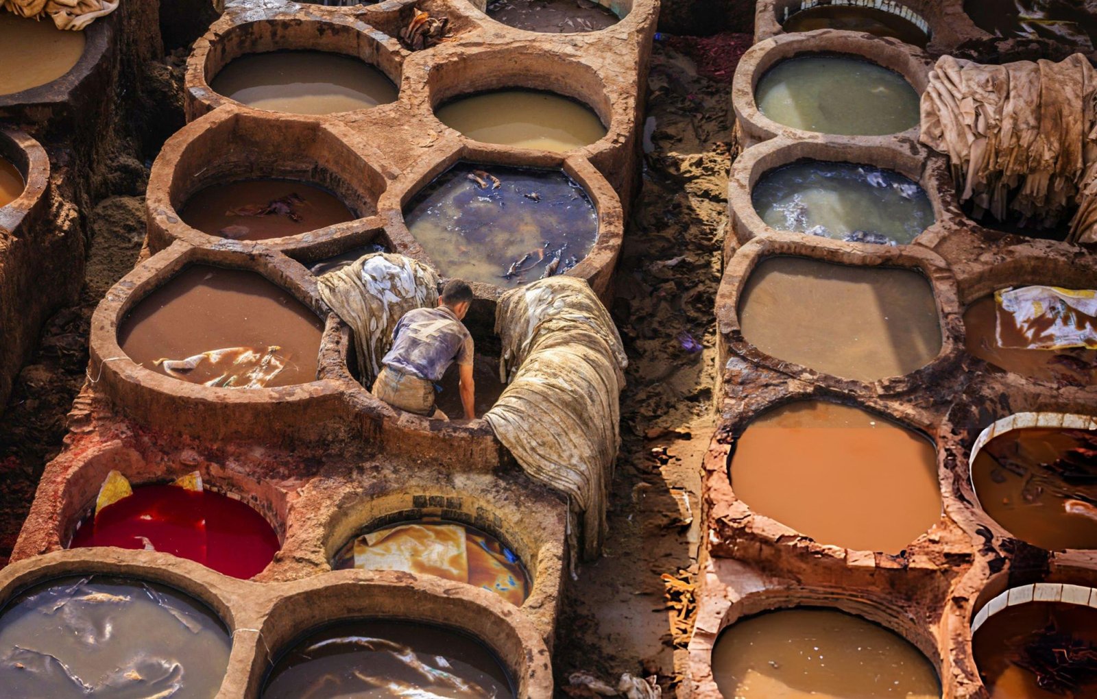 Fes Medina Morocco tanneries